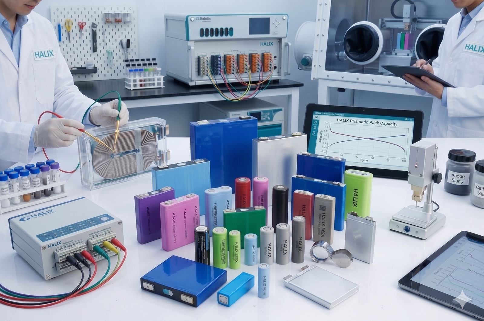Concept render &mdash; a Halix cell and pack development lab