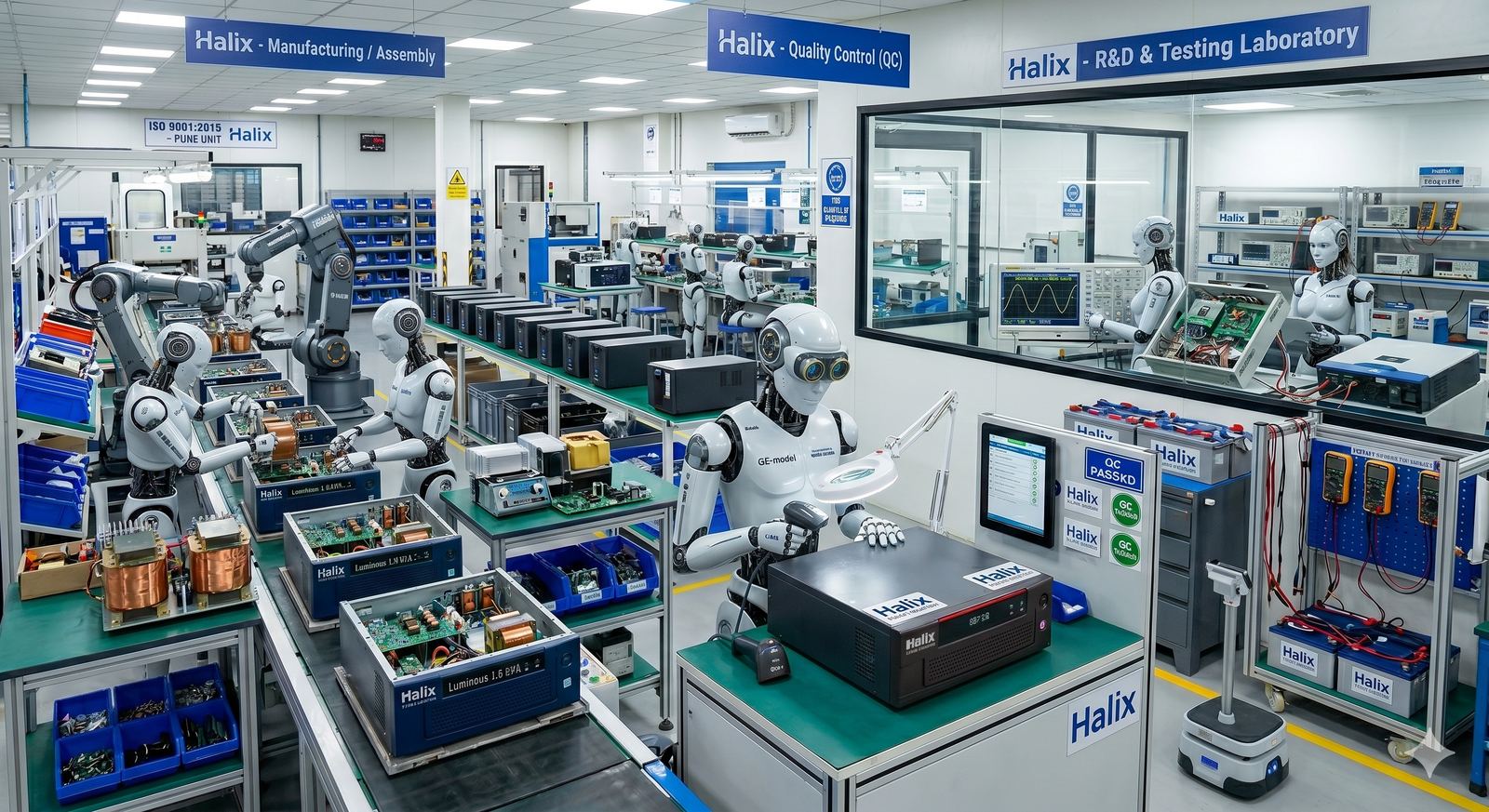 Concept render &mdash; planned Halix battery manufacturing and test line